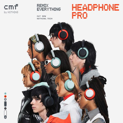 CMF by Nothing Headphone Pro Active Noise Canceling Wireless Headphones Bluetooth 5.4 Over The Ear Headset, 50H ANC Playtime, Bass&Treble Slider, Custom EQ&Spatial Audio, Hi-Res LDAC, Dark Grey