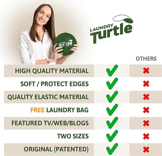 Laundry Turtle Collapsible Laundry Basket | Foldable Laundry Hamper &