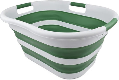SAMMART 40L Collapsible Plastic Laundry Basket