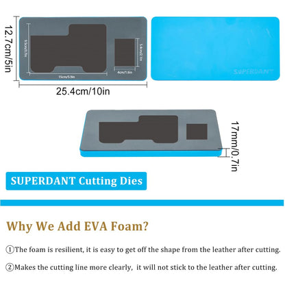 SUPERDANT Leather EDC Cutting Dies EDC Storage Bag Die Cutter Key Case Holder Wooden Die Cuts Key Hanging Pendant Leather Dies for DIY Art Crafts Car Keys Chain