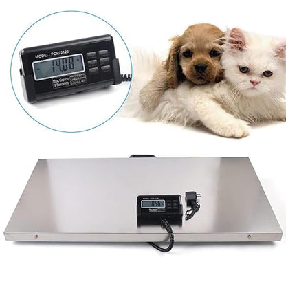 440lb Digital Livestock Vet Scale, Digital Pet Scale for Dog Sheep Pig Goat, Heavy-Duty Platform Scale, Animal Scale Platform for Large Pets Postal Shipping Warehouse, KG/OZ/LB Units Switch