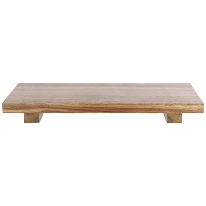 ZALIR Large 16" Wooden Riser Pedestal Stand - Hardwood Serving Tray Stand, 16 x 8 x 1.57 in Farmhouse Wood Display Riser, Versatile Pedestal for Kitchen Countertop, Plants, Jewelry, Candle Holders