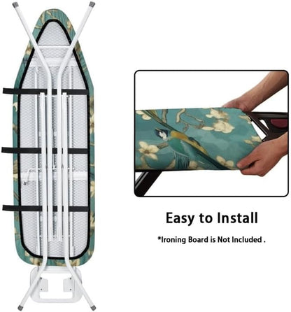 Almond Blossom Sparrow Steam Ironing Board Replacement Cover Retro Watercolor