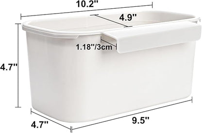 DEAYOU 3 Pack Hanging Cup Holders, Utility Rolling Cart Accessories, Hanging Storage Basket, Pencil Holder Makeup Organizers for Art Craft Supplies, Home, Kitchen, Office, White, 10.2''x5.5''x4.7''
