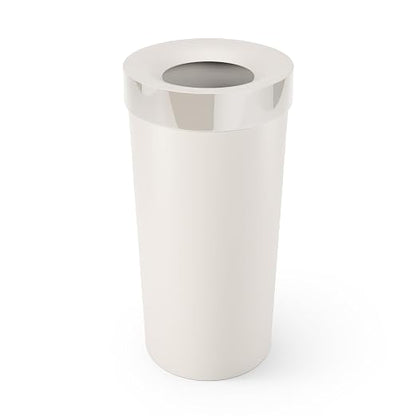 Umbra Vento Kitchen Trash Can – Large 16 Gal (62 L) Open Top Garbage Can for Home & Office – Modern Clean Design, Sand