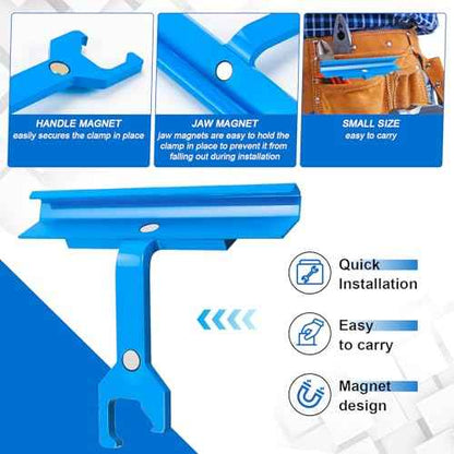 Magnetic PPC & PPF Clip, Cleat Tool for Ductwork, 6" Jaw and 4" Magnetic Clip Cleat Tool for HVAC, Easy to Operate, Crimpers