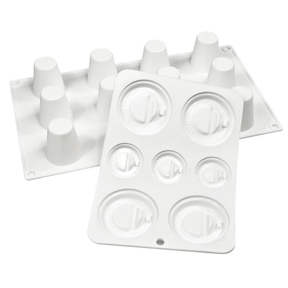 mostsom Cylinder Cup Shape Mousse Cake Mold For Making Chocolate Muffin Ice Shot Glass Mould Kitchen Baking Tool (A_ Small Cup)