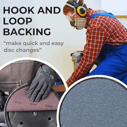 9 Inch Premium Ceramic Mesh Sanding Disc (Grit 60/80/120/180/240), Hook and Loop Mesh Disc 25 Pack Dust-Free Drywall Sandpaper Discs for Random Orbital Sander