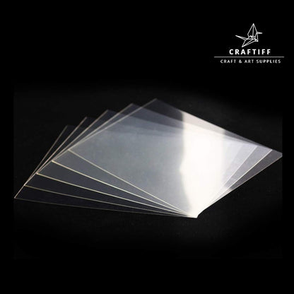 30 Pieces 6 mil Extra Thick Blank Stencil Film Mylar Template Sheets Clear Acetate, 12 x 12 Inches by Craftiff