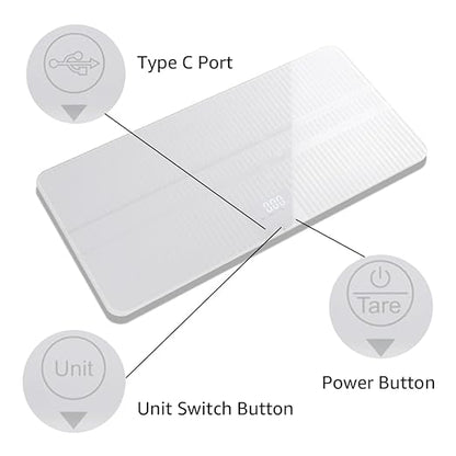 unipaws Digital Dog Baby Scale MAX 220lbs with Bluetooth App and Anti-Slip Strip, Medium-Small Veterinary Scale for Cats, 27 x 13 Inches LCD Platform Pet Scale
