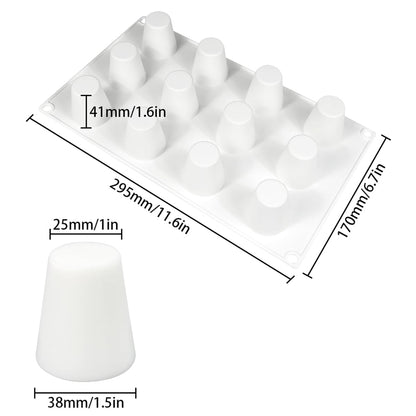 mostsom Cylinder Cup Shape Mousse Cake Mold For Making Chocolate Muffin Ice Shot Glass Mould Kitchen Baking Tool (A_ Small Cup)