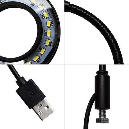 Full Spectrum LED Aquarium Light, 360-degree Adjustable LED Light with Bamboo Board, Miniature Landscape USB Powered Lamp for Plant, Fish Tank, Potted Plants(Size:M)