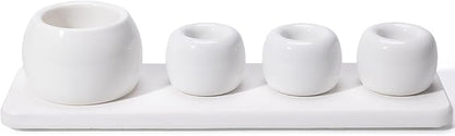 4 Pack Mini Ceramic Toothbrush Holder Stand
