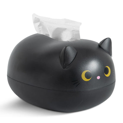Cat Tissue Dispenser, Cartoon Toilet Paper Holder Cat Paper Dispenser Box Tissue Box with 2 Toothpick Holder for Car Home Bathroom Kitchen Office