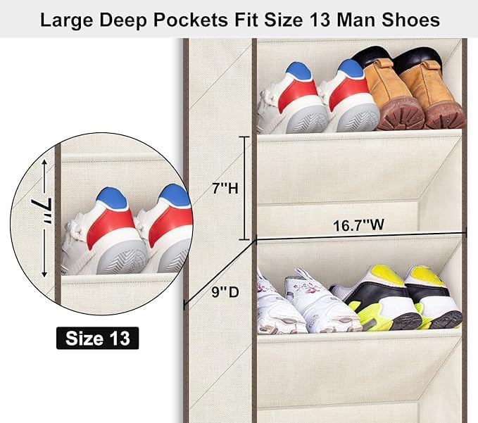 SLEEPING LAMB Over The Door Shoe Organizer