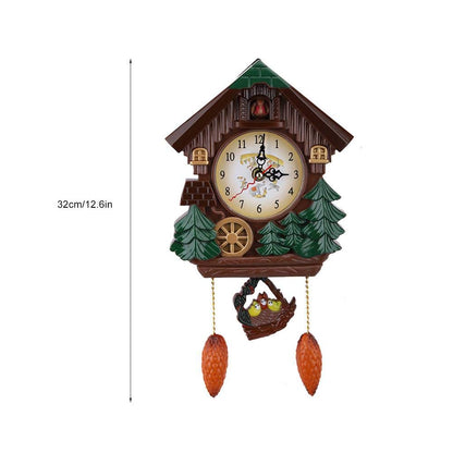 AUNMAS Cuckoo Clock with Sound, Traditional Style Wooden Quartz Movement, Wall Mount Tabletop Display Grandfather Clock for Home Office Decor