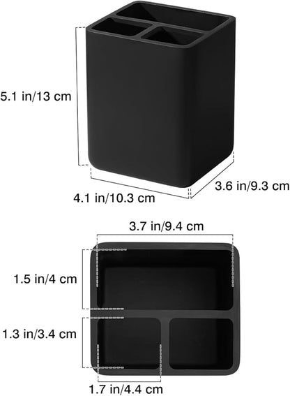 Luxspire Toothbrush Holders, 3 Slots Toothpaste & Toothbrush Holder