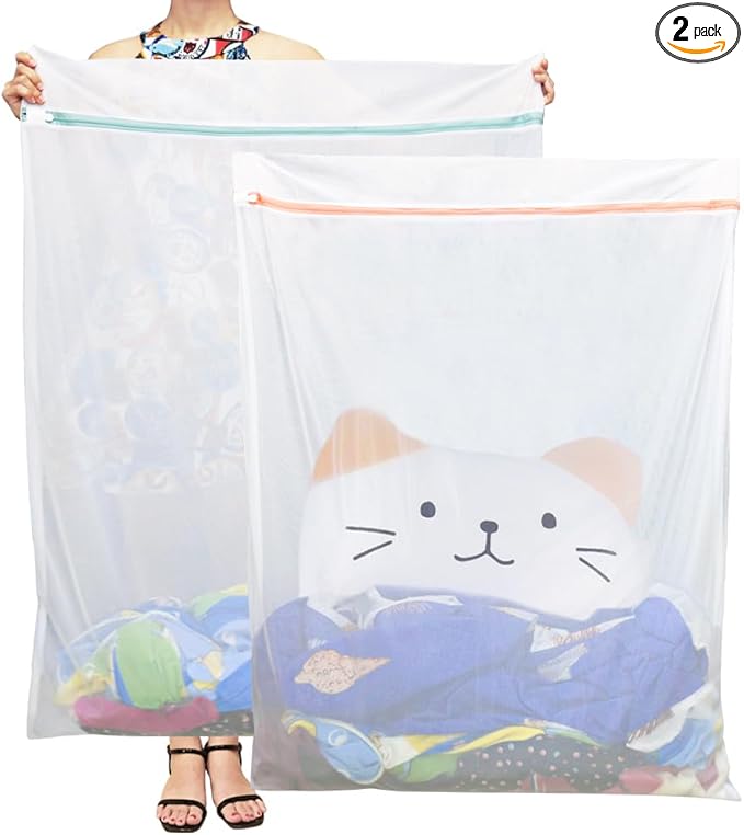 Tenn Well Extra Large Mesh Laundry Bags, 2 Pack 43 x 35 inch Jumbo Delicates Bag