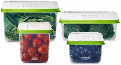 Rubbermaid FreshWorks Produce Saver, Medium and Large Storage Containers
