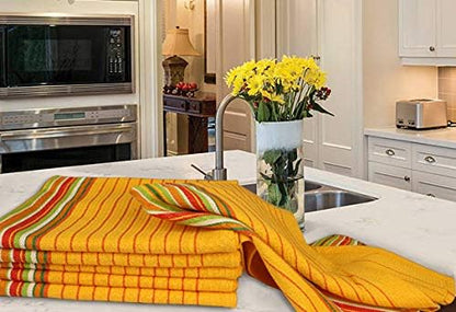 Urban Villa Kitchen Towels Waffle Stripes Dish Towels