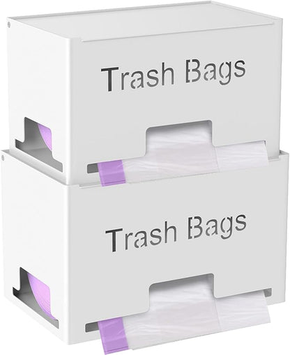 2-Pack Trash Bag Holder Dispenser, Stackable Garbage Bag Dispenser, Extra Large