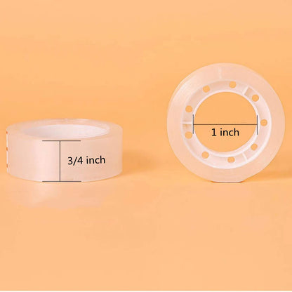 MJUNM 16 Rolls Transparent Tape, Clear Tape Refills for Dispenser, Tear by Hand, 3/4-Inch Clear Tape Refill Roll for Gift Wrapping,Office, Home, School