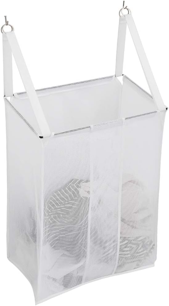 ALYER Wall Hanging Mesh Laundry Hamper, Over the Door Large Storage Bag