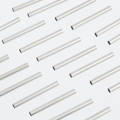 PH PandaHall About 200pcs 30mm Long Stainless Steel Tube Beads Straight Tube Charms Metal Smooth Finding Beads for Jewelry Crafts Making Findings, 2.7mm Hole Stainless Steel Color