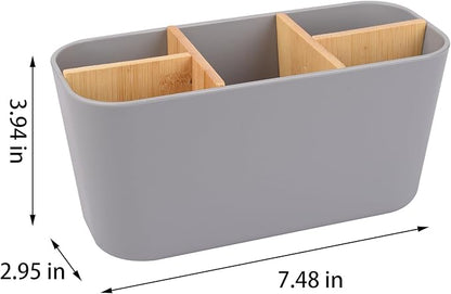 Toothbrush Holders for Bathrooms, Bamboo Tooth Brush Holder