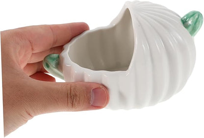 POPETPOP Pet Ceramic Bathtub for Chinchillas Hamsters Small Animal Dust Bath Bowl Hideout Bathroom Accessories