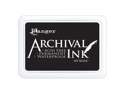 Ranger RGRA3P.06701 Ranger Archival Ink Pad #3 Jumbo Jet Black Ink Pad Jumbo Black