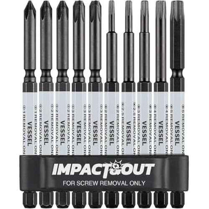 (USA Official) VESSEL Impact & Out Screw Removing Bit assortment
