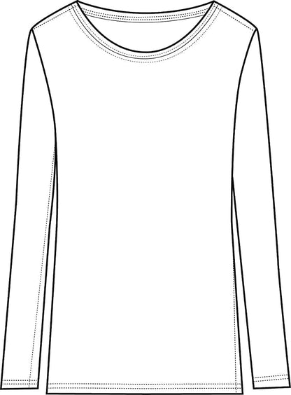 Natural Uniforms Women's Under Scrub Tee Crew Neck Long Sleeve T-Shirt (White, Medium)