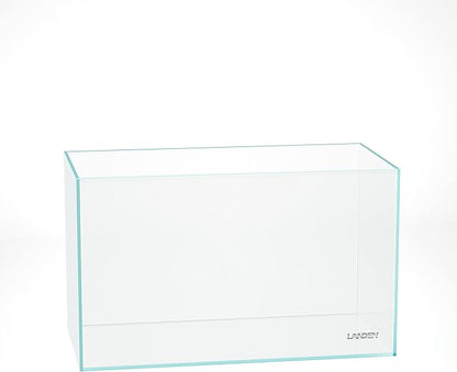 LANDEN 60P 16 Gallon Rimless Low Iron Aquarium Tank, 23.6" W × 11.8" D × 14.2" H (60cm x 30cm x 36cm) 6mm Thickness with Nano Foam Leveling Mat