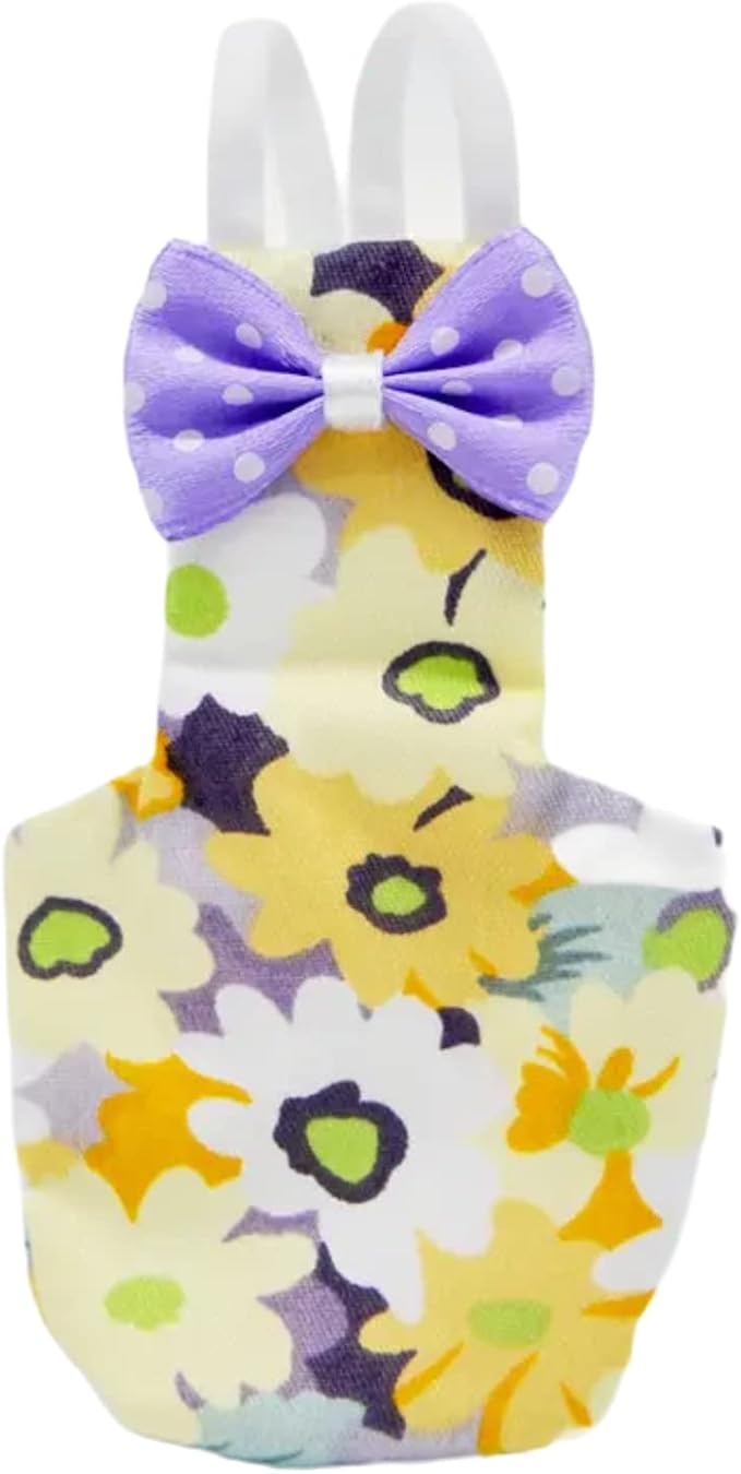 Bird Flight Suits Diapers for Monk Parakeets, Conures, Lovebirds, Cockatiels Flight Suits, Parrot Clothes, Bird Training Nappy Suit Liners Clothes (Medium,Yellow-A)