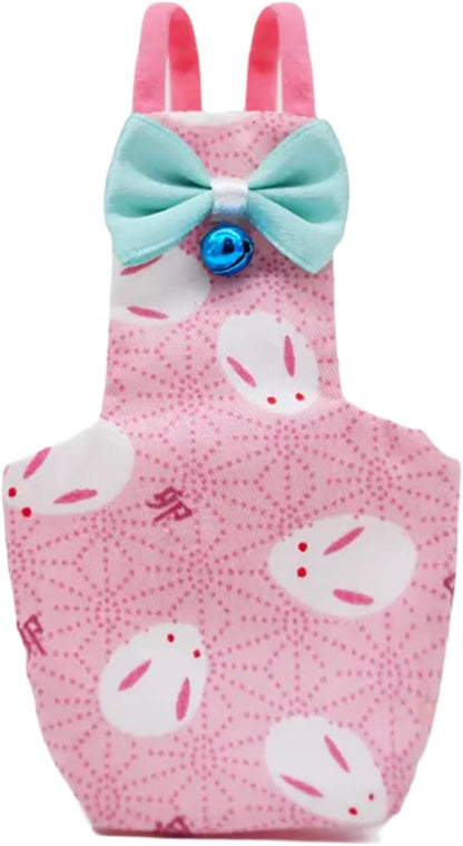 Bird Flight Suits Diapers for Monk Parakeets, Conures, Lovebirds, Cockatiels Flight Suits, Parrot Clothes, Bird Training Nappy Suit Liners Clothes (Large,Pink)