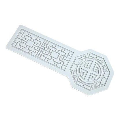 mostsom Pane Shape Chinese Style Pattern Lace Mold Silicone Mold DIY Sugarcraft Cake Decorating Tool Chocolate Fondant Lace Mat (B_ Pane)