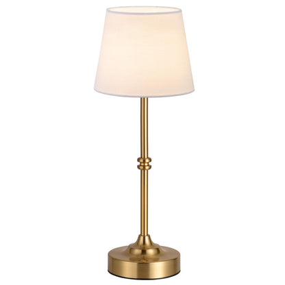 Kakanuo Rechargeable Cordless Table Lamp Gold - 1 Pack Brass 4000mAh Battery Operated Lamp, 3000K Warm Light, Touch Control Stepless Dimming, for Bedside, Dining Table, Home Decor