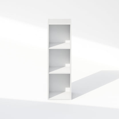 Furinno Reed 3-Tier Closet Organizers and Storage, Closet Organizer, Open Shelf Closet Storage, for Wardrobe, Bedroom, Living Room, 10-Inch Width, White