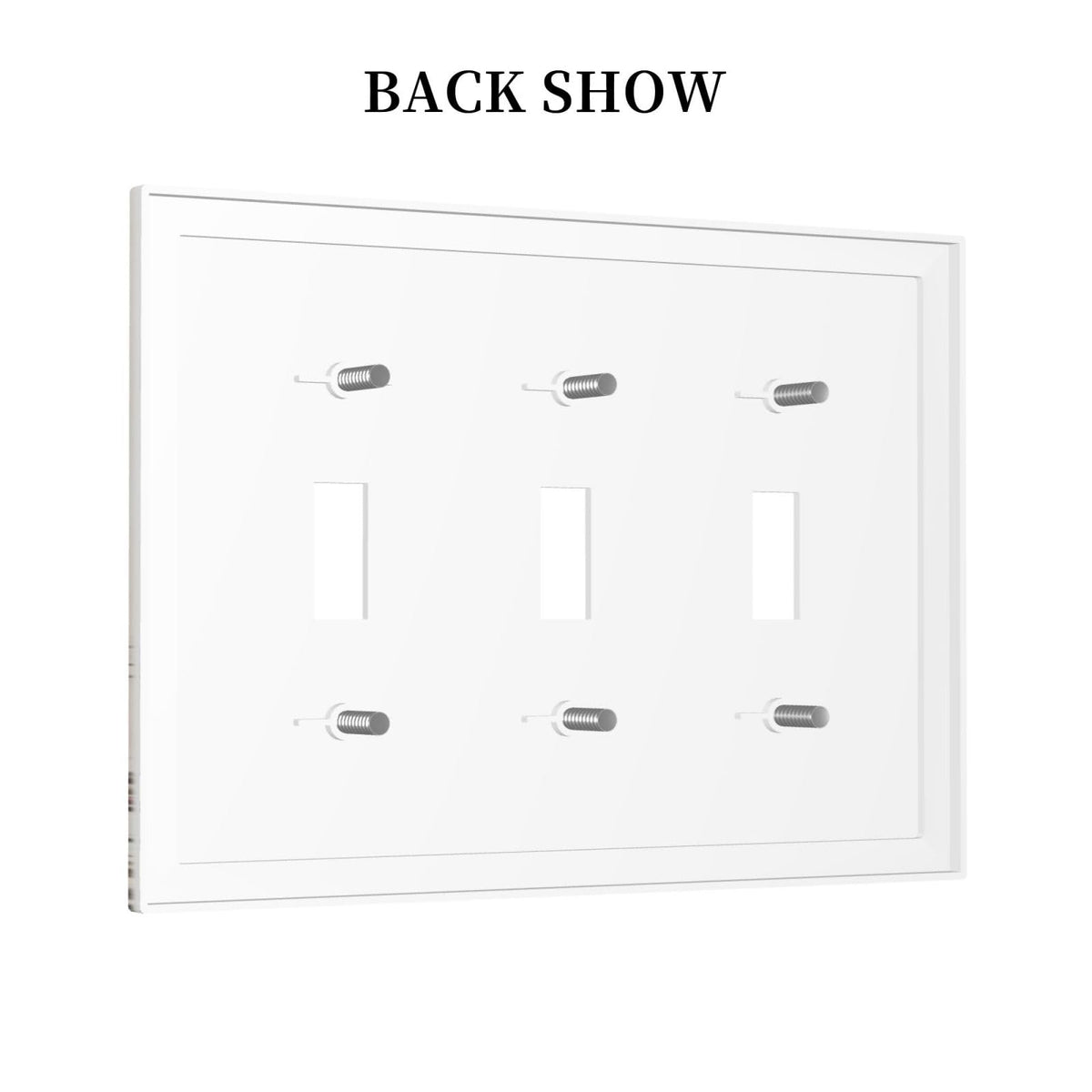 Ihsourgnitnem Decorative Switch Plates Mushroom Forest Butterfly Wild Flower 3 Gang Wall Plate Triple Toggle Light Switch Cover Faceplate Electrical Wall Panels For Bed Room Living Room Decor