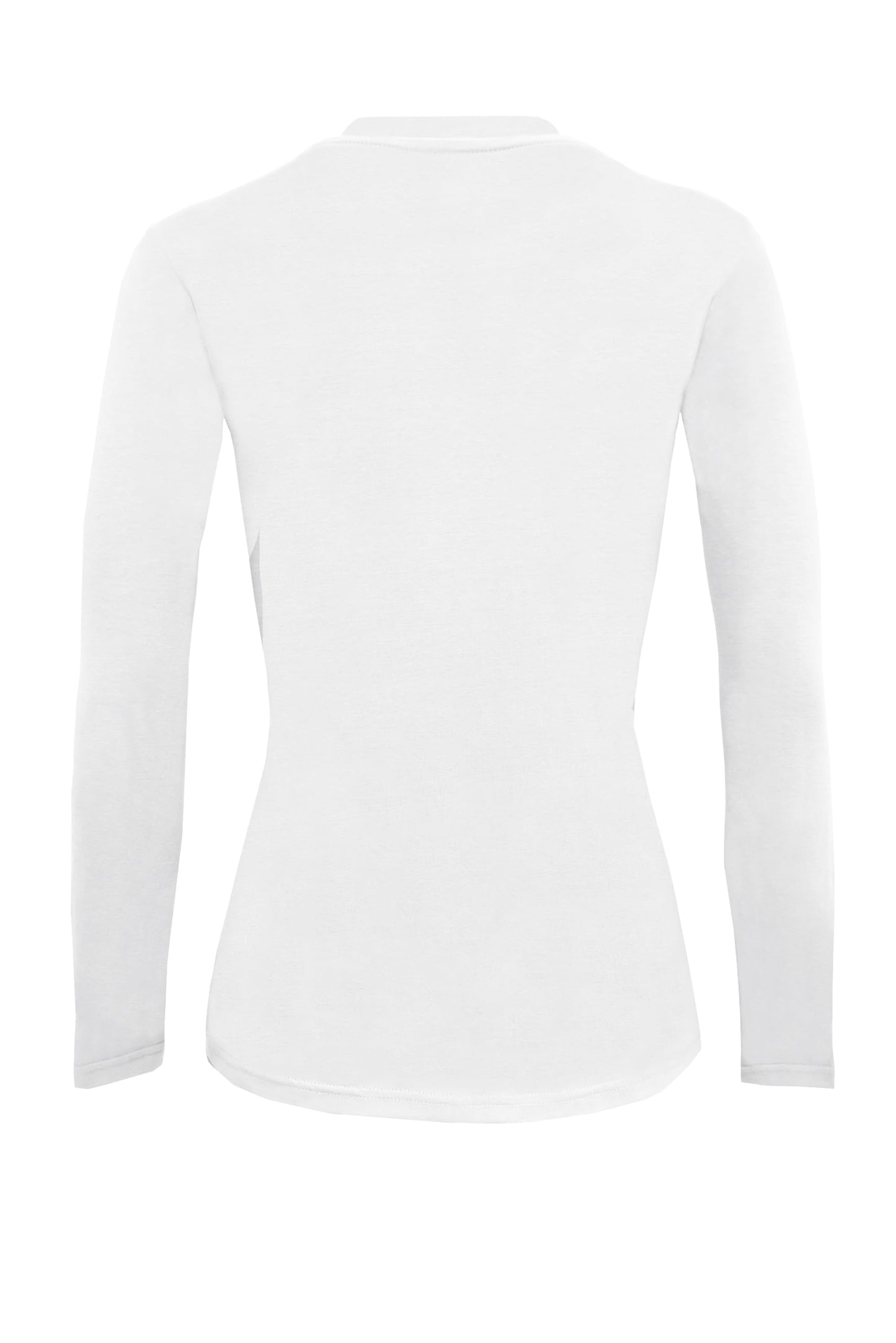 Natural Uniforms Women's Under Scrub Tee Crew Neck Long Sleeve T-Shirt (White, Medium)