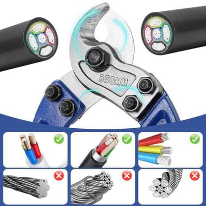 Okllen Set of 2 Cable Cutters Set, 10-inch and 14 in-ch Heavy Duty Wire Cutters for Battery Cable, Copper and Aluminum Cable
