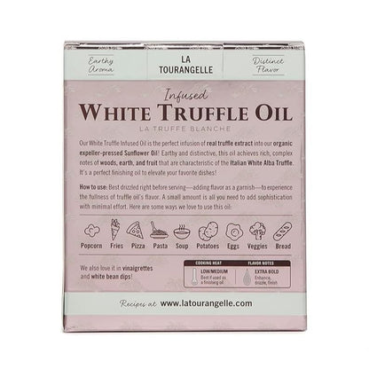 La Tourangelle, White Truffle Cooking Spray, Complex Gourmet Earthy Flavor for Spraying on Pasta, Popcorn, Vegetables, Potatoes, and More, 5 Fl Oz