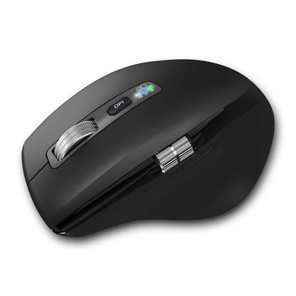 Wireless Side Scroll Mouse with Multi-Device, Ergonomic Computer Mice with Smart Flying Scroll, Quiet Click for Computer, Laptop, iPad, Tablet, MacBook (Grey)