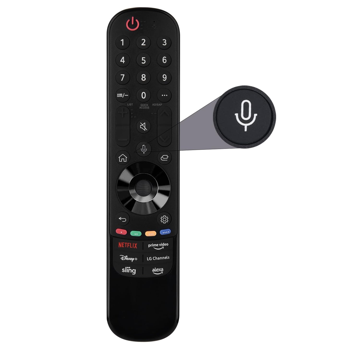 for TCL Google TV Remote, RC813 for Voice Replacement Control,for Android Mini-LED QLED 4K UHD Smart Television, with 6 Shortcut Buttons for NEIFLX/Prime/YouTube/TCL/Apple TV Buttons