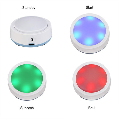 Retekess TM101 Answer Buzzers,Lights and Sounds,Buzzers Game Show,Classroom Buzzers,1 Signal Light Wireless Button for Parties,Debates,Competition (1 Pack)