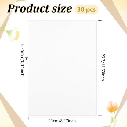 WEBEEDY 30 Sheets A4 Blotting Paper for Flower Press, Highly Absorbent and Reusable Blotter Paper for Flower Pressing Craft Making Art Projects DIY Supplies Scrapbook Card Making Gift
