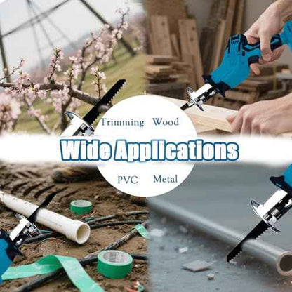 Reciprocating Saw for Makita 18V LXT Battery, One-Handed Cordless Recipro Saw 0-3000 RPM Variable Speed, Easy Blade Change, 4 Blades for Wood/Metal/PVC Cutting(No Battery)