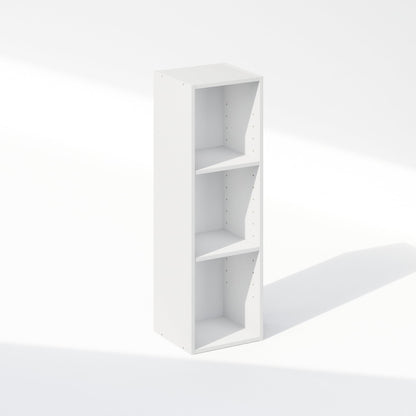 Furinno Reed 3-Tier Closet Organizers and Storage, Closet Organizer, Open Shelf Closet Storage, for Wardrobe, Bedroom, Living Room, 10-Inch Width, White