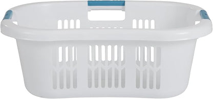 Rubbermaid Large Hip-Hugger Laundry Basket/Hamper, 1.5-Bushel, Stackable
